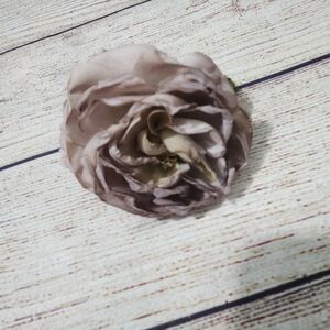 Vintage Beige Millinery Peony Boutonniere Style Brooch